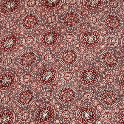 Ajrakh Modal Silk Natural Dye Hand Block Print Saree with Blouse Piece - 5.5 Mtr Length   -  SKU : AI1880AU