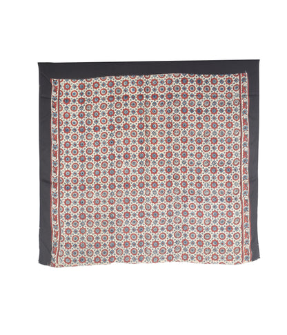 Ajrakh Modal Silk Natural Dye Hand Block Print Saree with Blouse Piece - 5.5 Mtr Length    -  SKU : AI27A01E