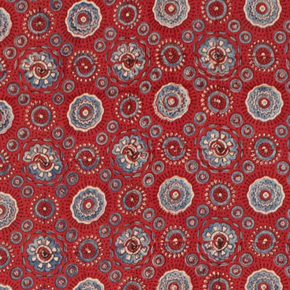 Ajrakh Modal Silk Natural Dye Hand Block Print Saree with Blouse Piece - 5.5 Mtr Length   -  SKU : AI18801N