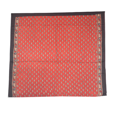 Ajrakh Modal Silk Natural Dye Hand Block Print Saree with Blouse Piece - 5.5 Mtr Length    -  SKU : AI27A01R