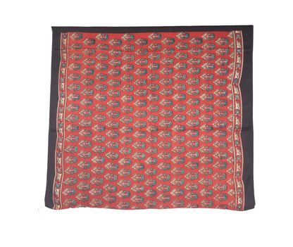 Ajrakh Modal Silk Natural Dye Hand Block Print Saree with Blouse Piece - 5.5 Mtr Length    -  SKU : AI27A01S
