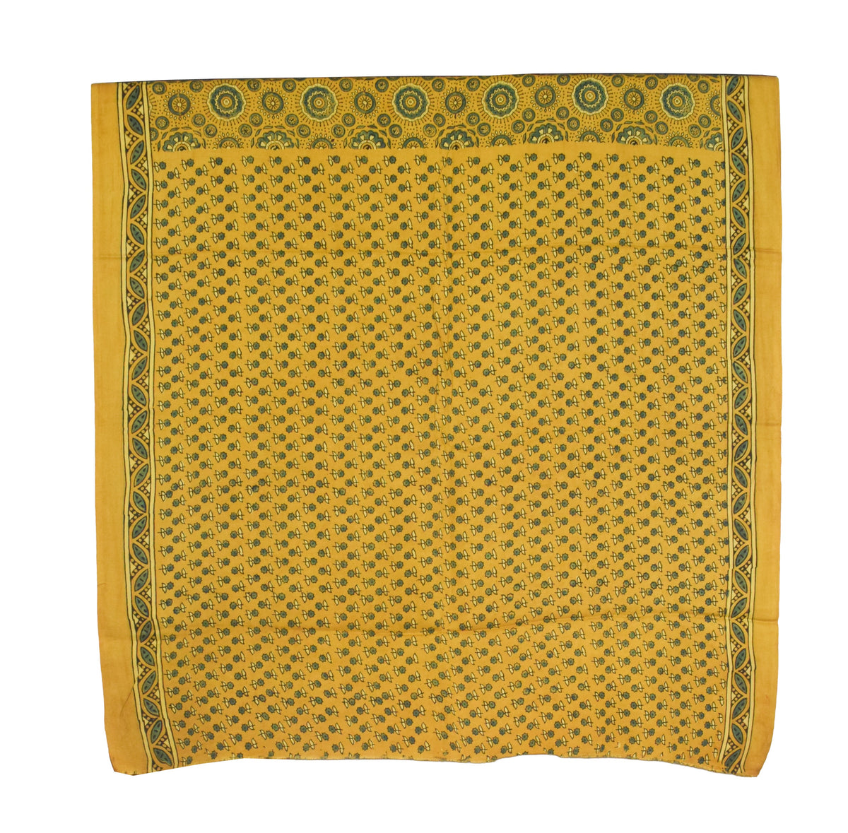 Ajrakh Modal Silk Natural Dye Hand Block Print Saree with Blouse Piece - 5.5 Mtr Length   -  SKU : AI18801J