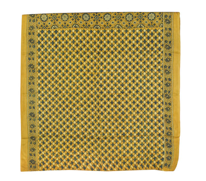 Ajrakh Modal Silk Natural Dye Hand Block Print Saree with Blouse Piece - 5.5 Mtr Length   -  SKU : AI18801Y