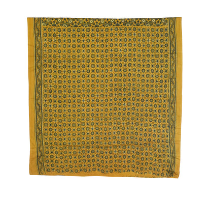Ajrakh Modal Silk Natural Dye Hand Block Print Saree with Blouse Piece - 5.5 Mtr Length   -  SKU : AI1880AS