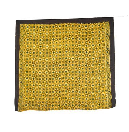Ajrakh Modal Silk Natural Dye Hand Block Print Saree with Blouse Piece - 5.5 Mtr Length    -  SKU : AI27A01F