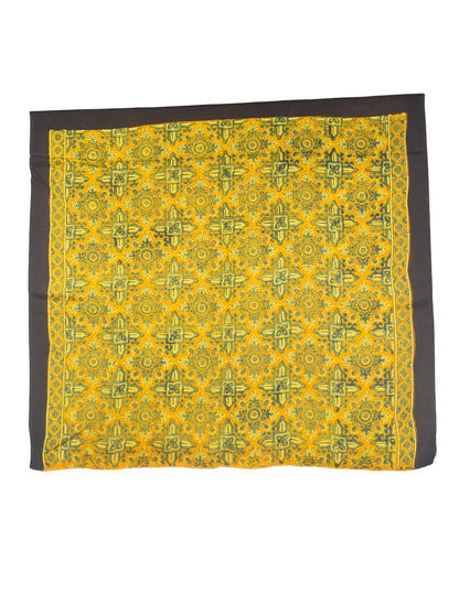 Ajrakh Modal Silk Natural Dye Hand Block Print Saree with Blouse Piece - 5.5 Mtr Length    -  SKU : AI27A01I