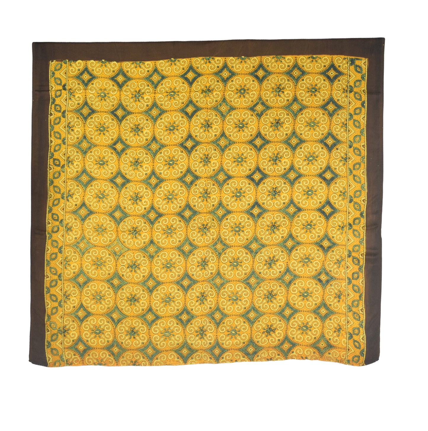 Ajrakh Modal Silk Natural Dye Hand Block Print Saree with Blouse Piece - 5.5 Mtr Length    -  SKU : AI27A01J