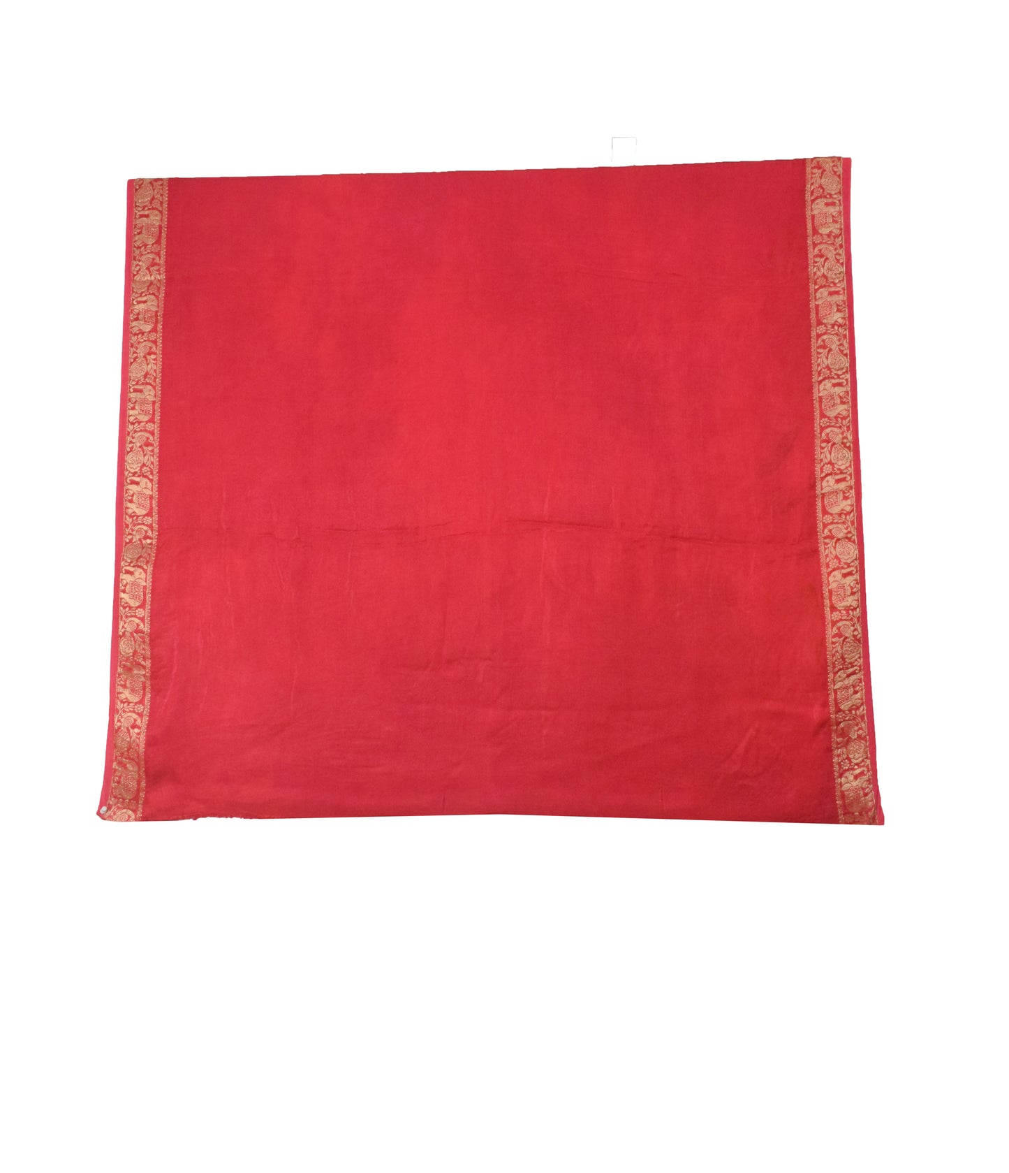 Plain Dyeing Modal Silk With Full Nakshi Border Saree with Tassels - With Blouse Piece - 5.5 Mtr Length    -  SKU : AI27A02A