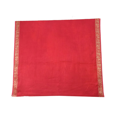 Plain Dyeing Modal Silk With Full Nakshi Border Saree with Tassels - With Blouse Piece - 5.5 Mtr Length    -  SKU : AI27A02A