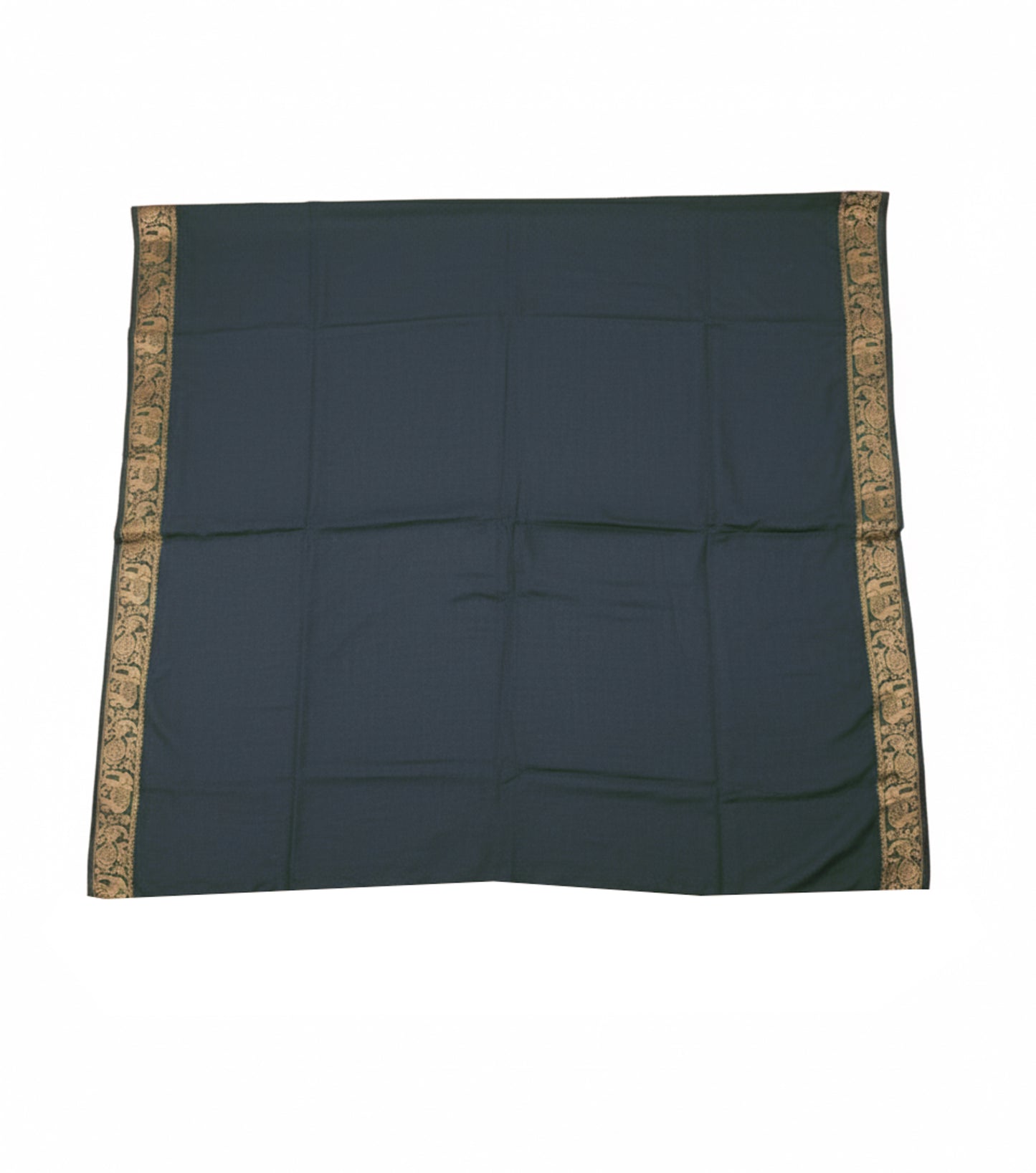 Plain Dyeing Modal Silk With Full Nakshi Border Saree with Tassels - With Blouse Piece - 5.5 Mtr Length    -  SKU : AI27A02E