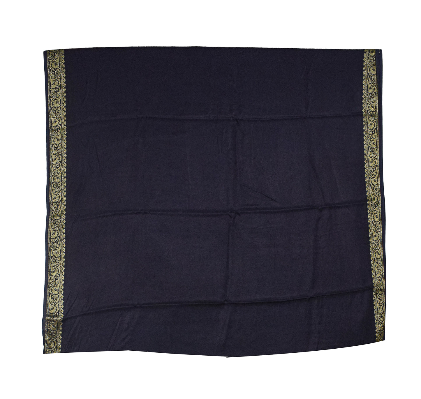 Plain Dyeing Modal Silk With Full Nakshi Border Saree with Tassels - With Blouse Piece - 5.5 Mtr Length    -  SKU : AI27A02L