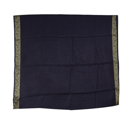Plain Dyeing Modal Silk With Full Nakshi Border Saree with Tassels - With Blouse Piece - 5.5 Mtr Length    -  SKU : AI27A02L