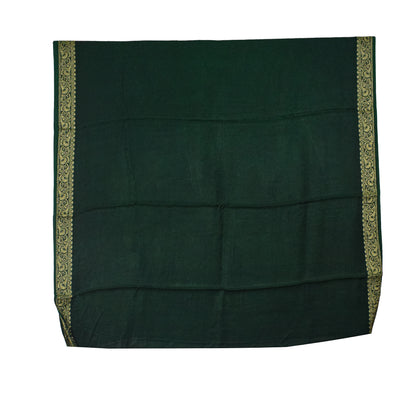 Plain Dyeing Modal Silk With Full Nakshi Border Saree with Tassels - With Blouse Piece - 5.5 Mtr Length    -  SKU : AI27A02B