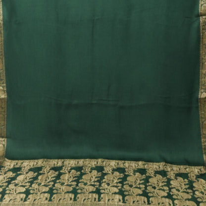 Plain Dyeing Modal Silk With Full Nakshi Border Saree with Tassels - With Blouse Piece - 5.5 Mtr Length    -  SKU : AI27A02K