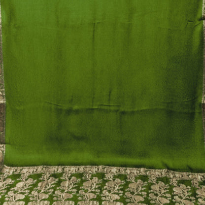 Plain Dyeing Modal Silk With Full Nakshi Border Saree with Tassels - With Blouse Piece - 5.5 Mtr Length    -  SKU : AI27A02F