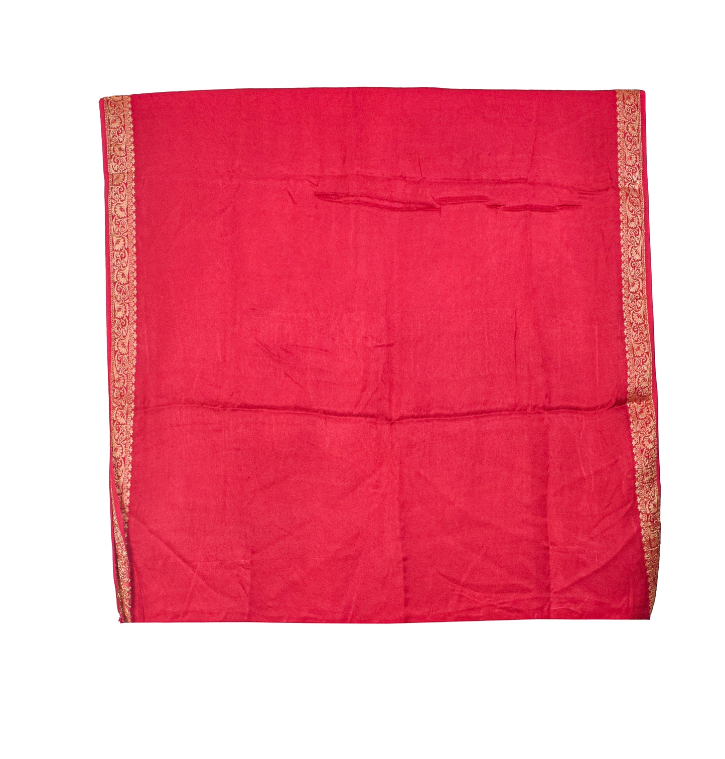 Plain Dyeing Modal Silk With Full Nakshi Border Saree with Tassels - With Blouse Piece - 5.5 Mtr Length    -  SKU : AI27A02H
