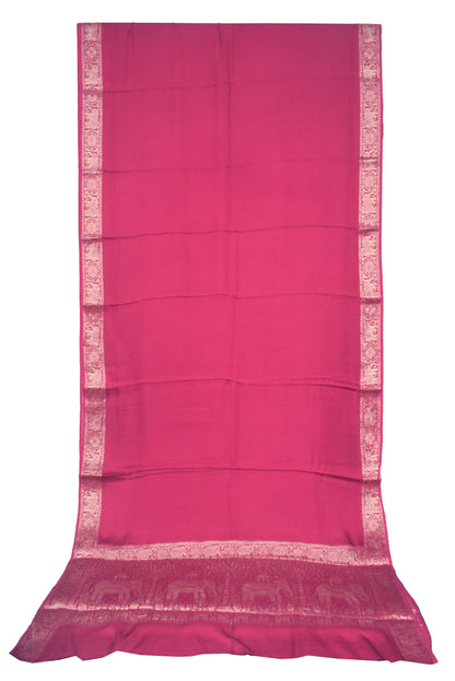 Plain Dyeing Modal Silk Designer Saree  with Nakshi Border  - With Blouse Piece - 6 Mtr Length    -  SKU : KK11C01I