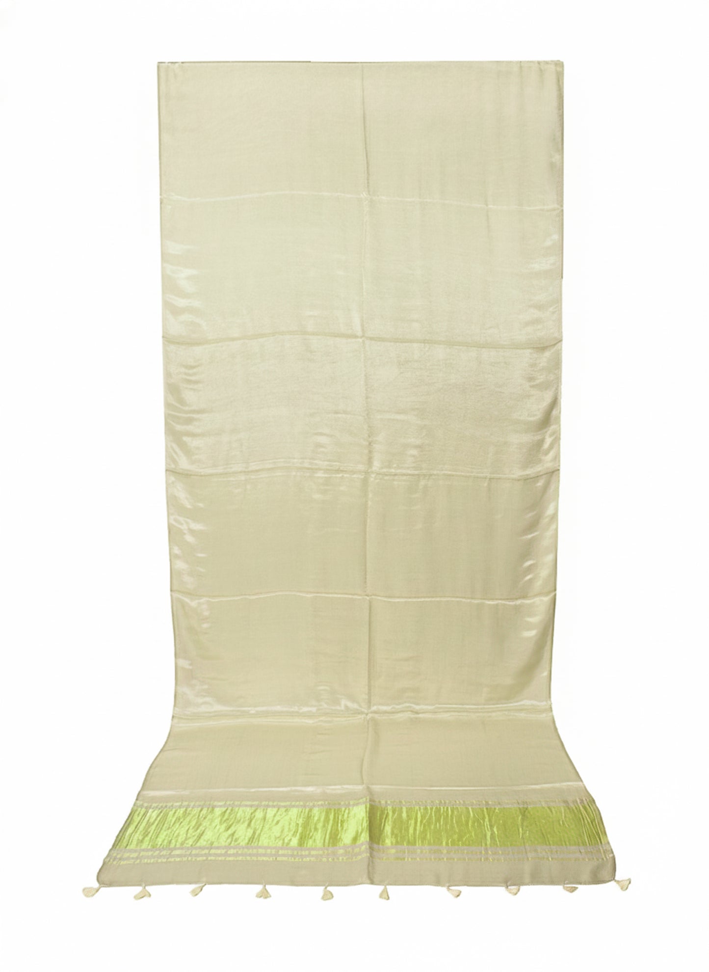 Plain Dyeing Modal Silk Golden Border Saree  - With Blouse Piece - 5.5 Mtr Length    -  SKU : 0071-CRGL