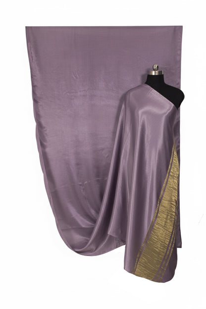Plain Dyeing Modal Silk Golden Border Saree  - With Blouse Piece - 5.5 Mtr Length    -  SKU : 0071-MUMU