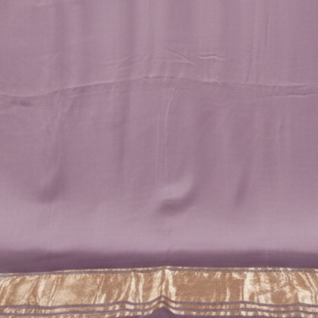 Plain Dyeing Modal Silk Golden Border Saree  - With Blouse Piece - 5.5 Mtr Length    -  SKU : 0071-MUMU
