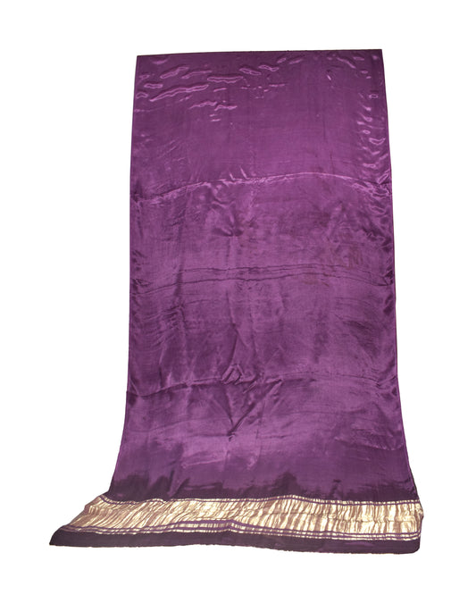 Plain Dyeing Modal Silk Plain Dyed Saree   with Golden Border  - 5.5 Mtr Length + 0.85 Mtr Blouse Piece    -  SKU : 0071