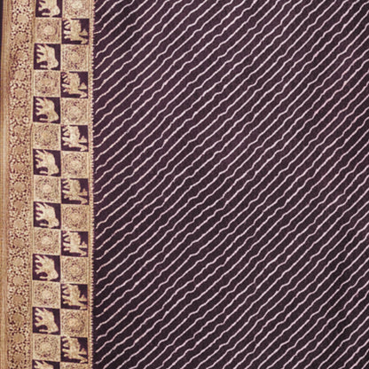 Laheryu Print Dola Silk With Full Nakshi Border Saree With Worked Blouse Piece - 5.5 Mtr Length    -  SKU : KK28901E