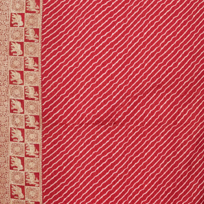 Laheryu Print Dola Silk With Full Nakshi Border Saree With Worked Blouse Piece - 5.5 Mtr Length    -  SKU : KK28901A