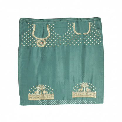 Laheryu Print Dola Silk With Full Nakshi Border Saree With Worked Blouse Piece - 5.5 Mtr Length    -  SKU : KK28901H