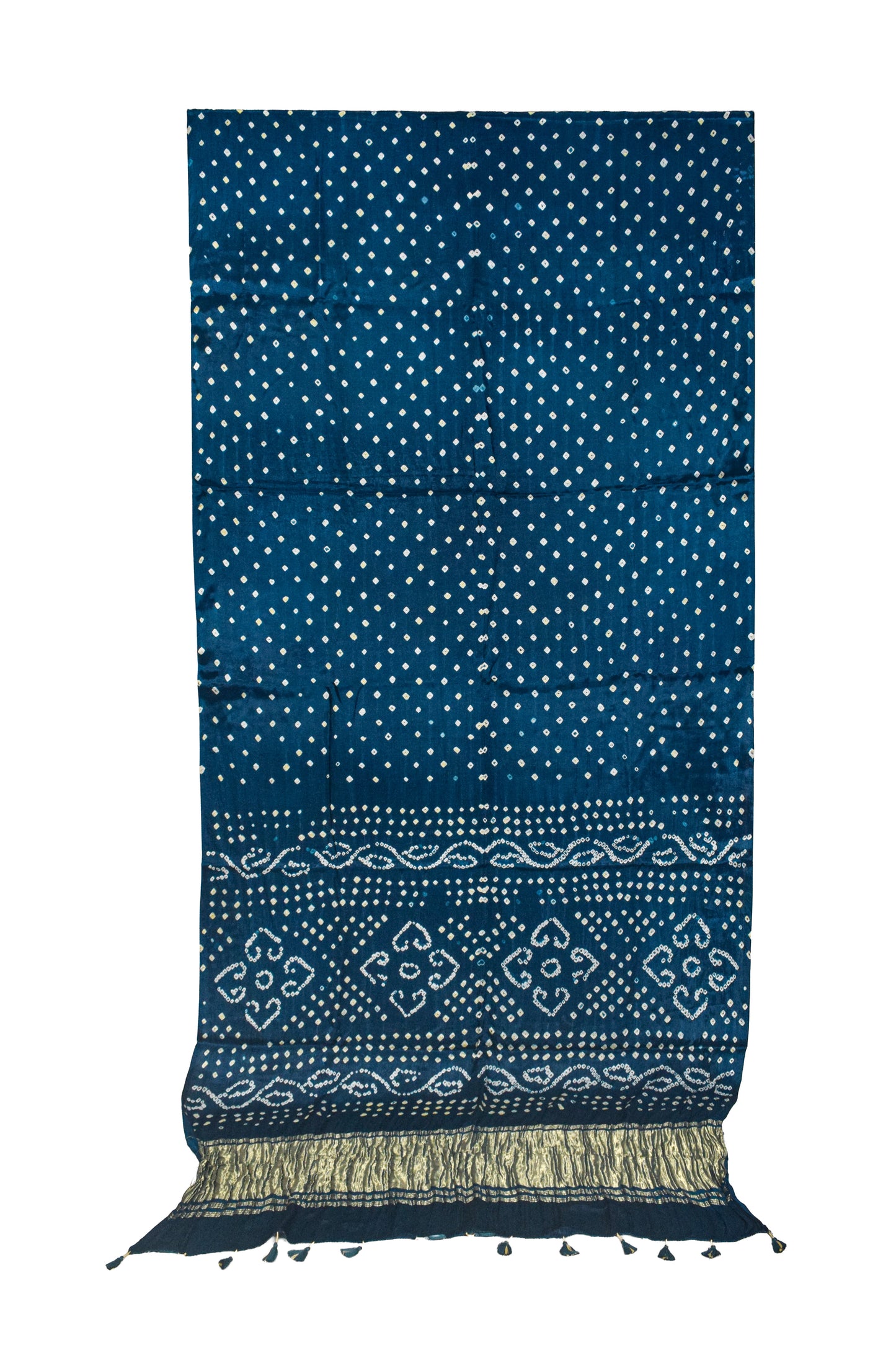 Bandhej [ Tie-Dye] Modal Silk Saree with Golden Border - With Blouse Piece - 5.5 Mtr Length    -  SKU : ZD26C01B