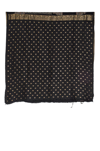 Ajrakh Dola Silk Natural Dye Hand Block Print Saree With Full nakshi Border & Pallu - With Blouse Piece - 5.5 Mtr Length    -  SKU : KK22701F