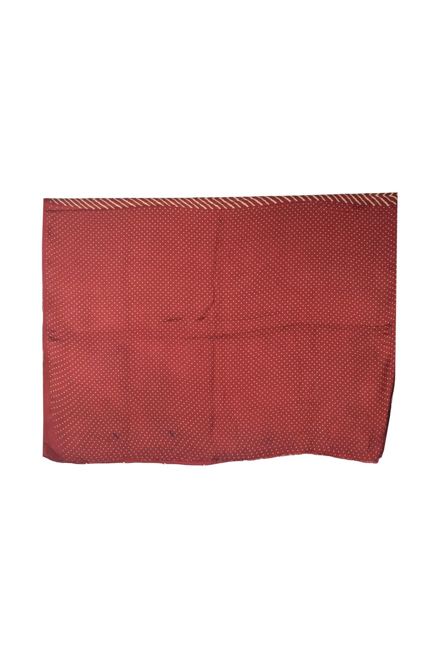 Ajrakh Modal Silk Lagdi Patto with Tassels Screen Print Hand Printed Saree  - With Blouse Piece - 5.5 Mtr Length    -  SKU : ID04C01D