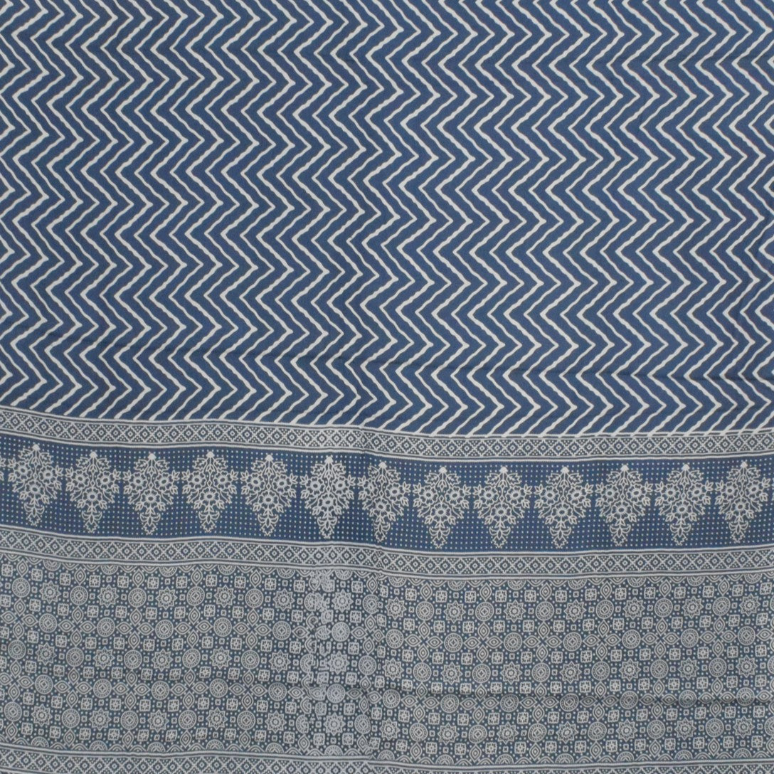 Laheryu Print Modal Silk Lagdi Patto with Tassels Screen Print Hand Printed Saree  - With Blouse Piece - 5.5 Mtr Length    -  SKU : ID04C02A