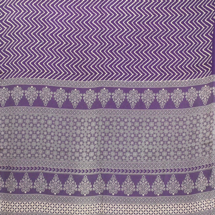 Laheryu Print Modal Silk Lagdi Patto with Tassels Screen Print Hand Printed Saree  - With Blouse Piece - 5.5 Mtr Length    -  SKU : ID04C02D