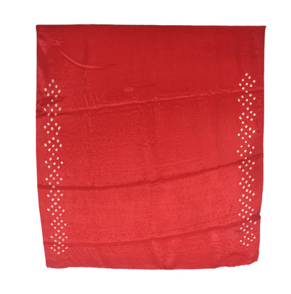 Bandhej [ Tie-Dye] Modal Silk Gharchola Design Golden Border Saree with Blouse Piece - 5.5 Mtr Length    -  SKU : MG01301A