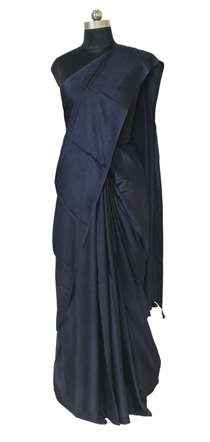 Plain Dyeing Modal Silk Saree with Tassels - With Blouse Piece - 5.5 Mtr Length   -  SKU : 0175-DBDB