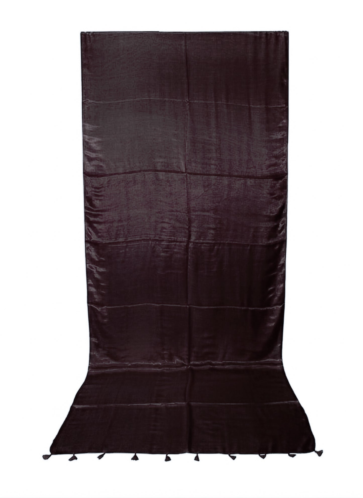 Plain Dyeing Modal Silk Saree with Tassels - With Blouse Piece - 5.5 Mtr Length    -  SKU : 0175-DMDM