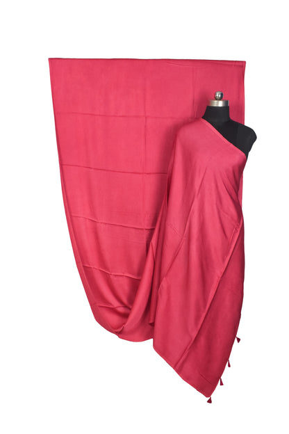 Plain Dyeing Modal Silk Saree with Tassels - With Blouse Piece - 5.5 Mtr Length   -  SKU : 0175-LPLP