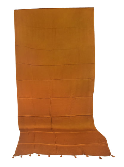 Plain Dyeing Modal Silk Saree with Tassels - With Blouse Piece - 5.5 Mtr Length   -  SKU : 0175-RURU