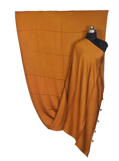 Plain Dyeing Modal Silk Saree with Tassels - With Blouse Piece - 5.5 Mtr Length   -  SKU : 0175-RURU