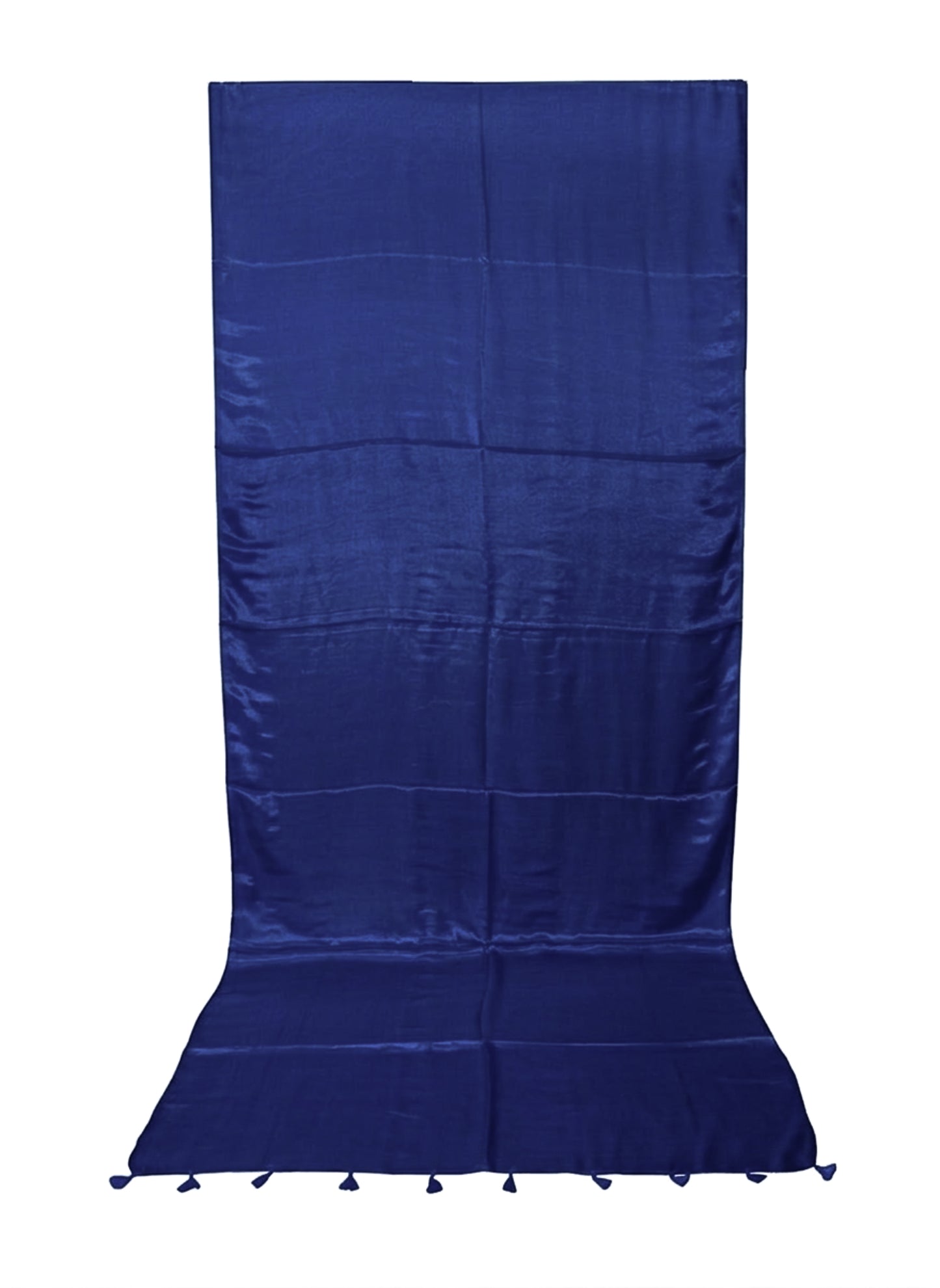 Plain Dyeing Modal Silk Saree with Tassels - With Blouse Piece - 5.5 Mtr Length    -  SKU : 0175-RYRY