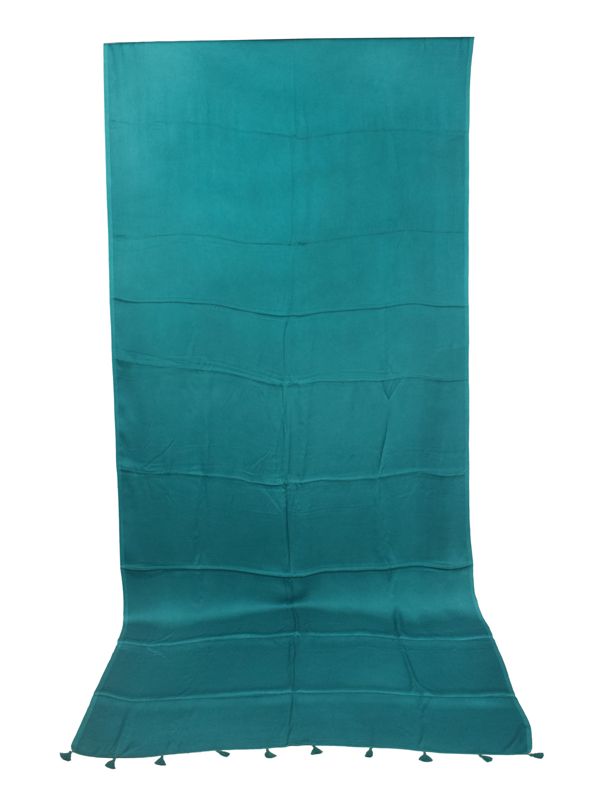 Plain Dyeing Modal Silk Saree with Tassels - With Blouse Piece - 5.5 Mtr Length   -  SKU : 0175-SDSD