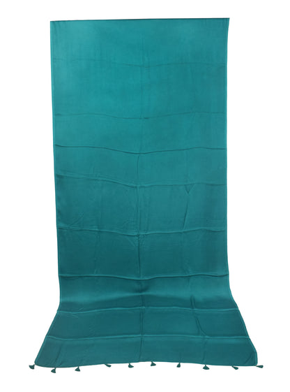 Plain Dyeing Modal Silk Saree with Tassels - With Blouse Piece - 5.5 Mtr Length   -  SKU : 0175-SDSD
