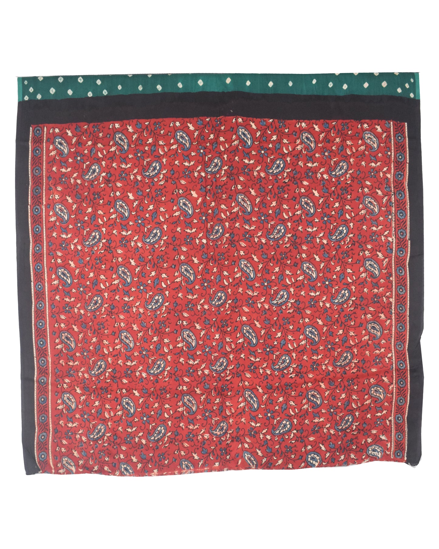 Bandhej [ Tie-Dye] Modal Silk Part Natural Dye Ajrakh Pallu Hand Block Print Saree With Ajrakh Blouse Piece - 5.5 Mtr Length   -  SKU : MS25601A