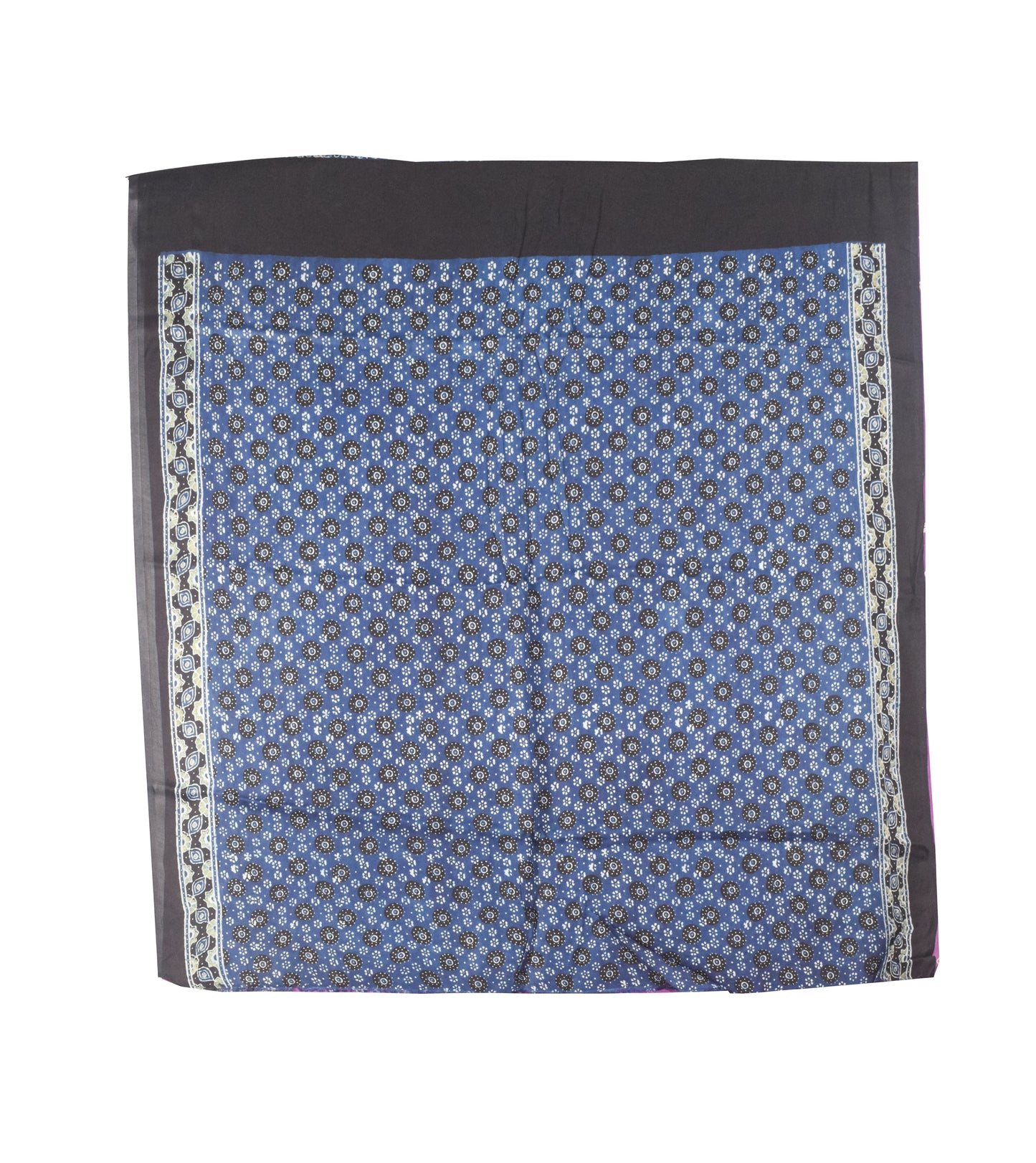 Bandhej [ Tie-Dye] Modal Silk Part Natural Dye Ajrakh Pallu Hand Block Print Saree With Ajrakh Blouse Piece - 5.5 Mtr Length   -  SKU : MS15601E