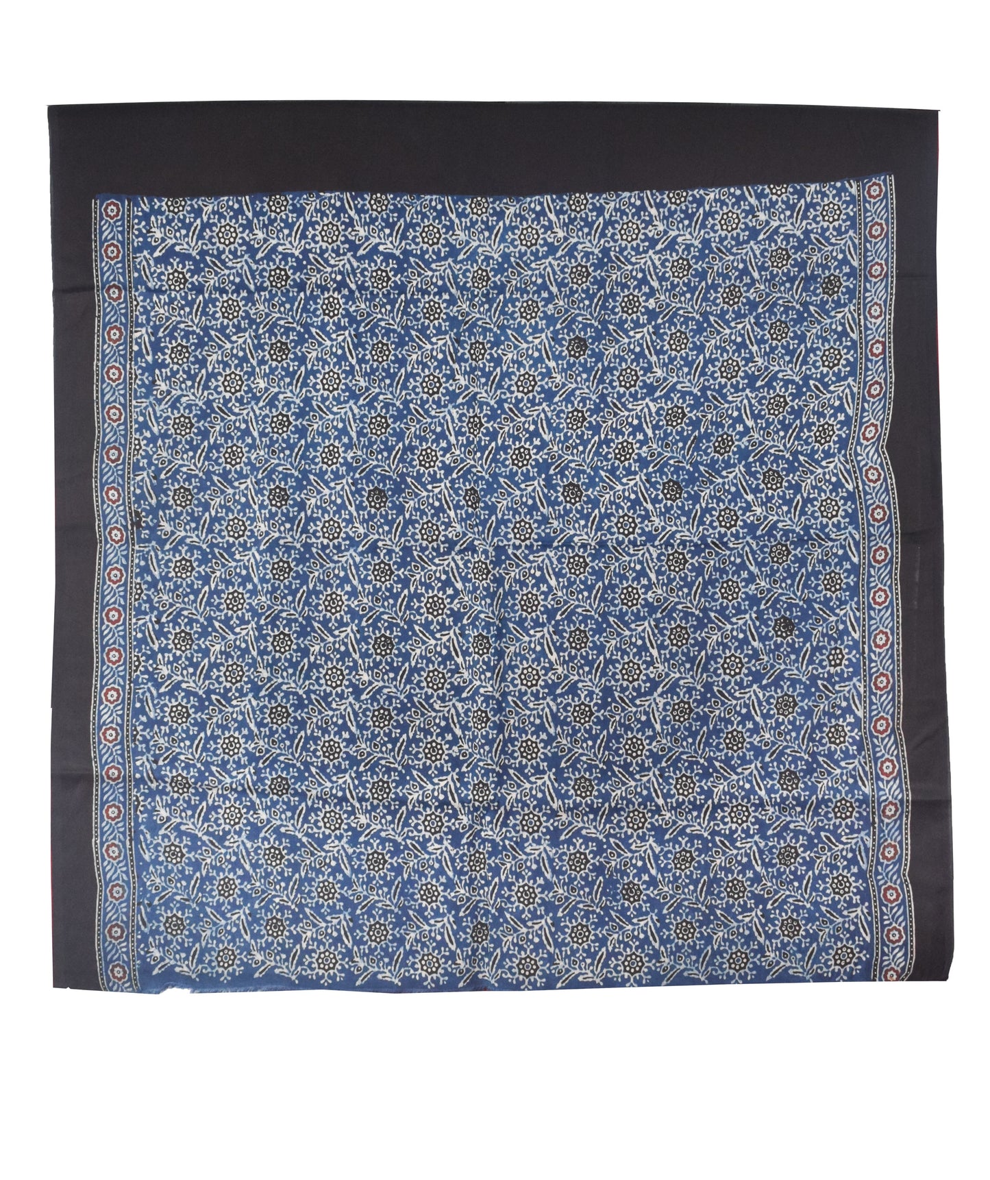Bandhej [ Tie-Dye] Modal Silk Part Natural Dye Ajrakh Pallu Hand Block Print Saree With Ajrakh Blouse Piece - 5.5 Mtr Length   -  SKU : MS15601A