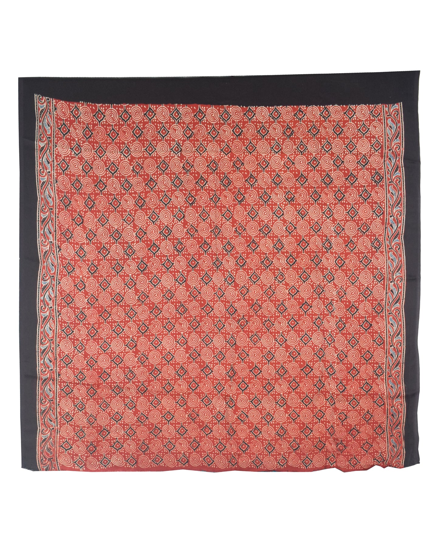 Bandhej [ Tie-Dye] Modal Silk Part Natural Dye Ajrakh Pallu Hand Block Print Saree With Ajrakh Blouse Piece - 5.5 Mtr Length   -  SKU : MS25601B