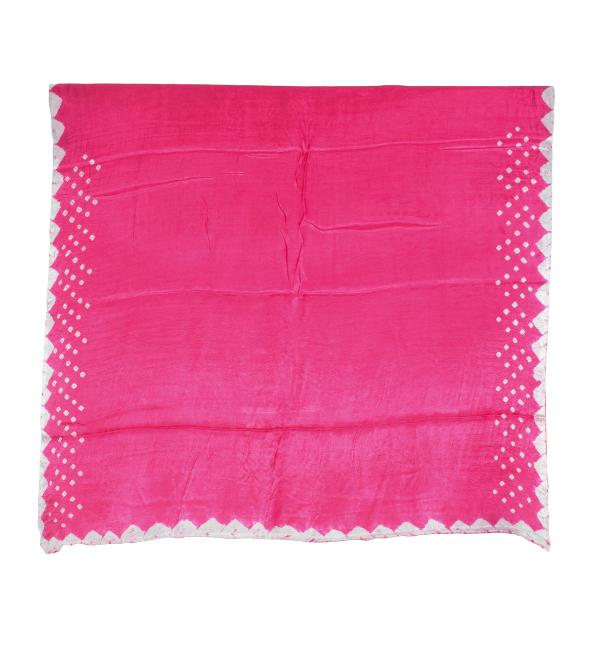 Plain Dyeing Modal Silk Bandhej Pallu Saree with Golden Border - With Blouse Piece - 5.5 Mtr Length   -  SKU : ZD27703A