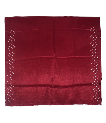 Plain Dyeing Modal Silk Single Colour Bandhani Saree with Golden Border - 5.5 Mtr Length   -  SKU : ZD27706A