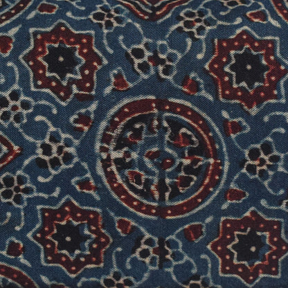 Ajrakh Pure Leather Leathercraft Hand Made Hand Embroidery Sling Bag Mirror Work - 13 cms Height x    -  SKU : AB06802B