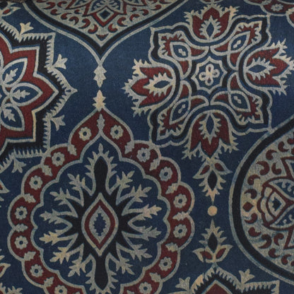 Ajrakh Rexine Hand Made Hand Embroidery Sling Bag Mirror Work - 13 cms Height x    -  SKU : AB06803C